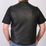 Hot Leathers VSM5001 USA Made Men’s Black Premium Steerhide Leather Club Style Vest - Image 6
