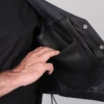 Hot Leathers VSM5003 USA Made Men’s Black Extra Long Back Premium Steerhide Leather Vest - Image 9