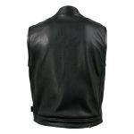 Hot Leathers VSM5004 USA Made Men’s ‘Chaos’ Black Premium Dual Closure Leather Vest - Image 8