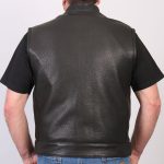 Hot Leathers VSM5004 Men’s USA Made Covered Zipper Premium Leather Vest - Image 4