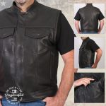 Milwaukee Leather USA MADE MLVSM5004 Men’s Black Chaos Premium Dual Closure Motorcycle Leather Vest - Image 6