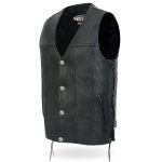 Hot Leathers VSM5005 Men’s USA Made Buffalo Nickel Snap Premium Leather Vest - Image 10
