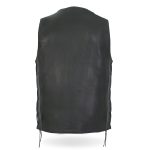 Hot Leathers VSM5005 Men’s USA Made Buffalo Nickel Snap Premium Leather Vest - Image 4