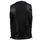 Milwaukee Leather USA MADE MLVSM5005 Men’s Black Road Whip Premium Motorcycle Leather Vest with Buffalo Snap Buttons - Image 6