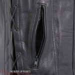 Hot Leathers VSM5005 Men’s USA Made Buffalo Nickel Snap Premium Leather Vest - Image 8