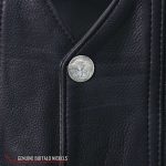 Hot Leathers VSM5005 Men’s USA Made Buffalo Nickel Snap Premium Leather Vest - Image 9
