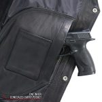 Hot Leathers VSM5005 Men’s USA Made Buffalo Nickel Snap Premium Leather Vest - Image 7