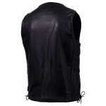 Milwaukee Leather USA MADE MLVSM5005 Men’s Black Road Whip Premium Motorcycle Leather Vest with Buffalo Snap Buttons - Image 8