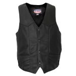 Hot Leathers VSM5006 USA Made Men’s Black Classic Premium Leather Vest