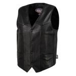 Hot Leathers VSM5006 USA Made Men’s ‘Classic Western’ Black Premium Leather Vest - Image 7