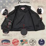 Hot Leathers VSM5006 USA Made Men’s ‘Classic Western’ Black Premium Leather Vest - Image 4