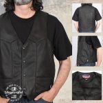 Milwaukee Leather USA MADE MLVSM5006 Men’s Black Classic Western Premium Motorcycle Rider Leather Vest - Image 6
