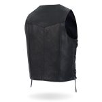 Hot Leathers VSM5008 USA Made Men’s Black Western Style Side Lace Premium Leather Biker Vest - Image 8