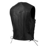 Hot Leathers VSM5008 USA Made Men’s ‘Buster’ Black Side Lace Premium Leather Vest - Image 9
