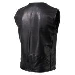 Hot Leathers VSM5009 USA Made Men’s ‘Slinger’ Black V-Neck Premium Leather Zippered Vest - Image 9