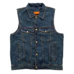 Hot Leathers VSM6001 Men’s Blue Denim Vest - Image 8