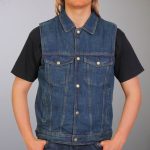 Hot Leathers VSM6001 Men’s Blue Denim Vest - Image 5