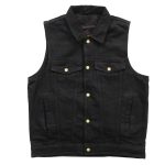 Hot Leathers VSM6002 Men’s Black Denim Vest - Image 6