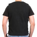 Hot Leathers VSM6102 Men’s Classic Black Denim Vest with Side Laces - Image 3