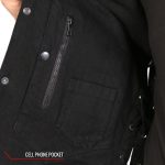 Hot Leathers VSM6102 Men’s Classic Black Denim Vest with Side Laces - Image 7