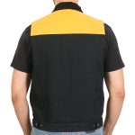 Hot Leathers VSM6104 Men’s ‘2-Tone’ Leather and Denim Club Style Biker Vest - Image 2