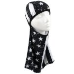 Zan Headgear WB4L091 Convertible Balaclava, SportFlex Series Black & White Flag - Image 4