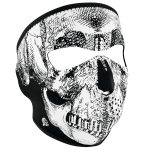 ZanHeadgear WNFM002 Neoprene Black and White Full-Face Mask with Skull Design