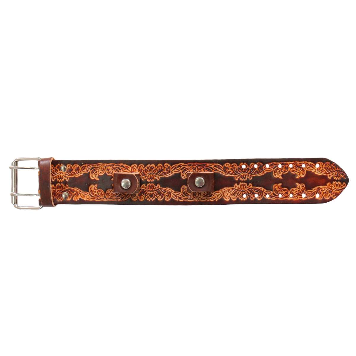 wtb1021-a01_20_1200x1200_b22a5d8b-a39f-45f2-bef7-4e71270c763e.jpg Hot Leathers 1.5″ Antique Brown with Flourish Watch Band WTB1021 - Image 1
