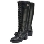 Milwaukee Leather XBL9442 Women’s Black Lace-Up Tall Fashion Biker Boots with Square Heel - Image 4