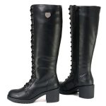 Milwaukee Leather XBL9442 Women’s Black Lace-Up Tall Fashion Biker Boots with Square Heel - Image 5