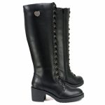 Milwaukee Leather XBL9442 Women’s Black Lace-Up Tall Fashion Biker Boots with Square Heel - Image 8
