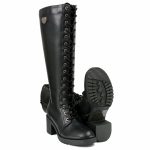 Milwaukee Leather XBL9442 Women’s Black Lace-Up Tall Fashion Biker Boots with Square Heel - Image 9
