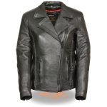 Milwaukee Leather SH7023 Women’s ‘Braided’ Black Leather Jacket with Studs - Image 7