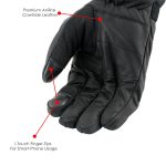 Nexgen Heat NXG17501SET Men’s Black Leather and Textile Heated Motorcycle Gloves w/Battery and Harness Wire - Image 6