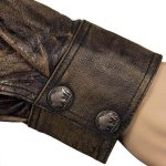Milwaukee Leather MLM1613 Men’s Distressed Brown Casual Biker Rider Leather Shirt w/ Vintage 5 Cent Buffalo Buttons - Image 8