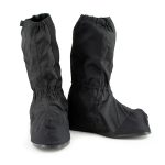 Unisex XS002 Black Full Coverage Hard Walking Sole Motorcycle Rain Boot Covers - Image 2