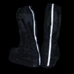 Unisex XS002 Black Full Coverage Hard Walking Sole Motorcycle Rain Boot Covers - Image 8