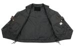 Men’s XS106T Tall Size 10-Pocket Classic Black Side Laced Biker Leather Vest - Image 3