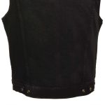 Men’s XS107 Classic Black Snap Front Denim Vest with Shirt Style Collar - Image 3