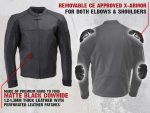 Milwaukee Leather LKM17014 Men’s Matte Black Premium Leather Protective Motorcycle Racing Style Biker Jacket w/ CE Armor - Image 13