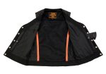 Milwaukee Leather XS1216 Ladies Black Leather Vest with Front Laces - Image 3