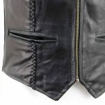 Milwaukee Leather XS1246 Ladies Black ‘Braided’ Classic Leather Vest - Image 8