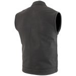 Milwaukee Leather Men’s Barrage Flat Black Leather Motorcycle Club Style Vest – LKM3790 - Image 10