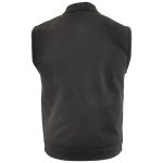 Milwaukee Leather Men’s Barrage Flat Black Leather Motorcycle Club Style Vest – LKM3790 - Image 6