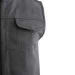 Milwaukee Leather Men’s Barrage Flat Black Leather Motorcycle Club Style Vest – LKM3790 - Image 7