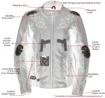 Milwaukee Leather LKL27004 Women’s Premium Black Leather Embroidered Jacket with CE Armor Protection - Image 7