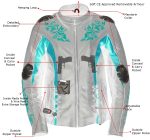 Milwaukee Leather LKL27003 Women’s Premium Black and Red Leather Embroidered Jacket with CE Armor Protection - Image 8