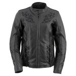Milwaukee Leather LKL27004 Women’s Premium Black Leather Embroidered Jacket with CE Armor Protection - Image 6