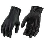 Men’s XG2054 Black Biker Leather Motorcycle Riding Gloves - Image 3