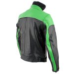 Leather King XS2126 Men’s Green and Black ‘Moto’ Biker Jacket - Image 5